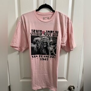 Janis Joplin Pink Graphic Tee new no tags